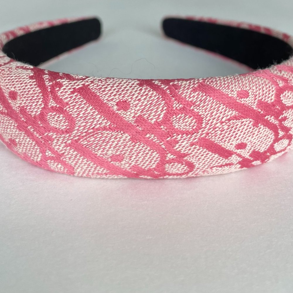 Up-cycled Dior pink head band